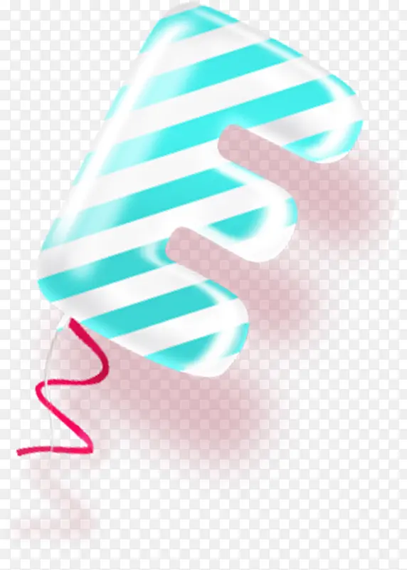 蓝色卡通创意条纹字母E