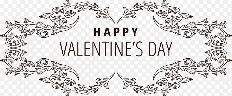 欧式字体HAPPY VALENTINES DAY