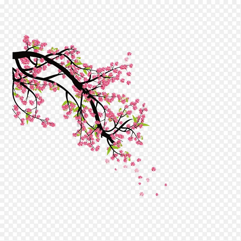 矢量红色桃花装饰插画素材PNG图片素材下载_图片编号10409168-PNG素材网