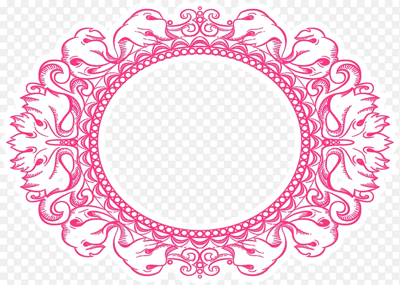 粉色婚礼花纹图标