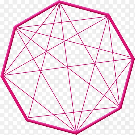 粉色手绘线条图标