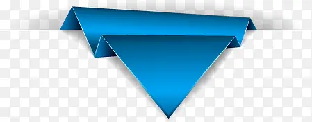 蓝色卡通三角装饰标题栏