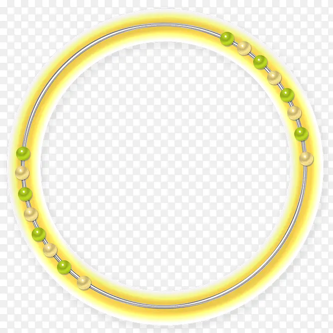 黄色边框圆环圆形