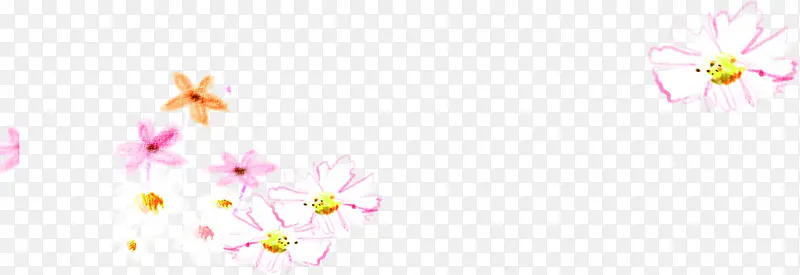 粉色水彩春季文艺手绘花朵
