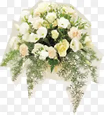 白色玫瑰婚礼花束