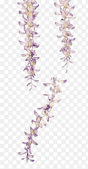 手绘文艺紫色花朵