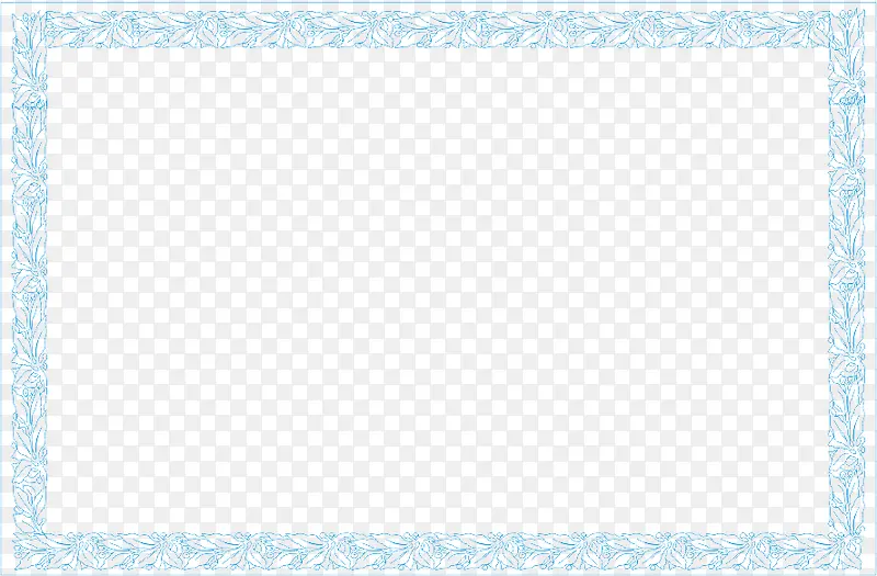 蓝色花边相框