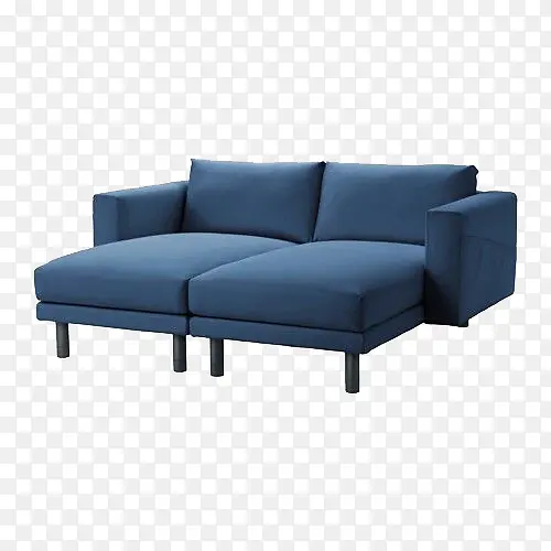 中蓝色双人沙发