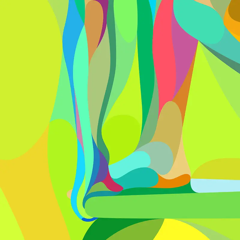 彩色油画腿海报背景