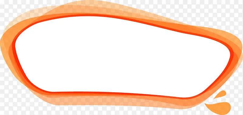橙色立体边框PNG矢量元素