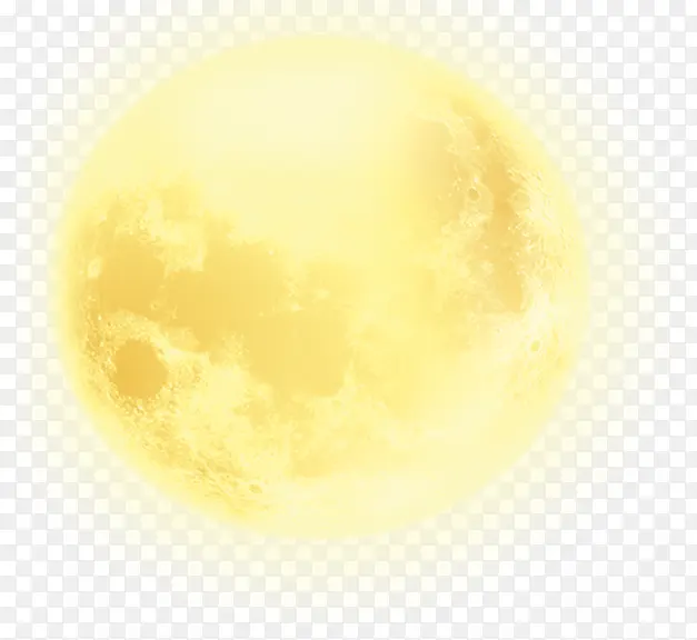 柔和的黄色月球
