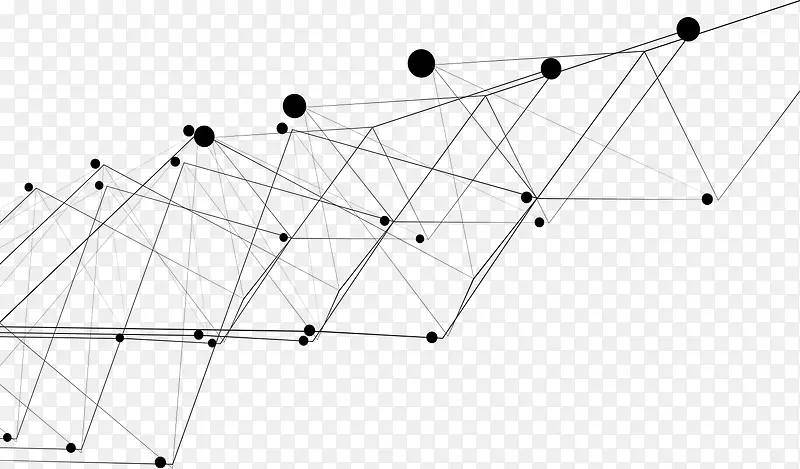 抽象点线科技元素