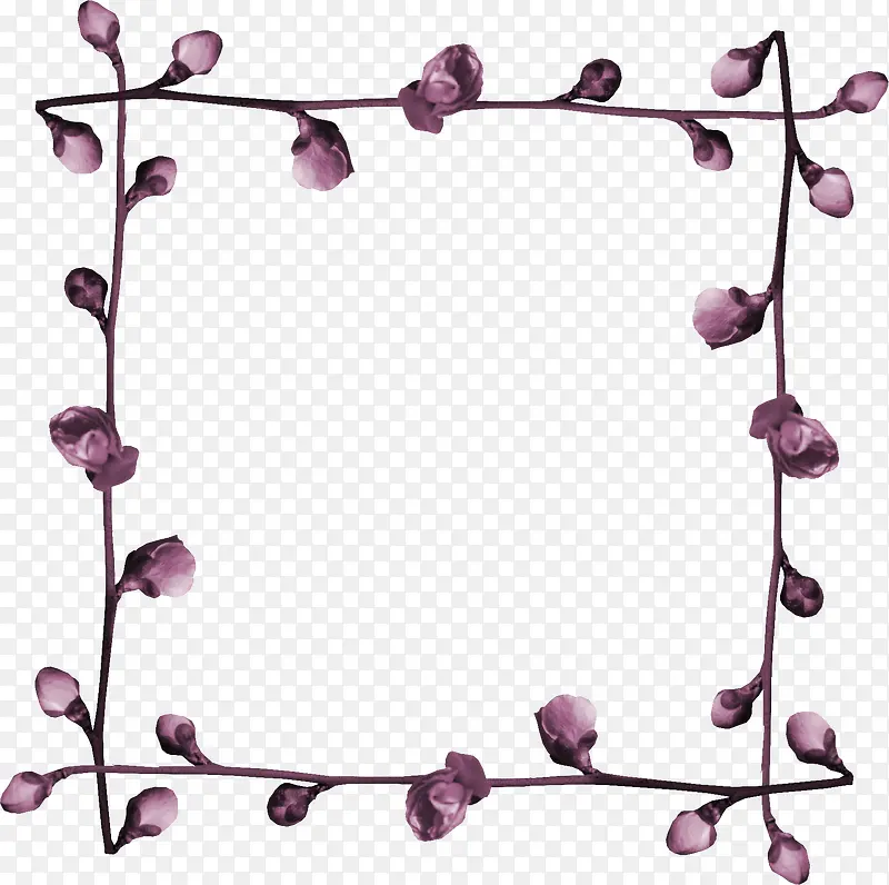 粉色花朵 边框 装饰