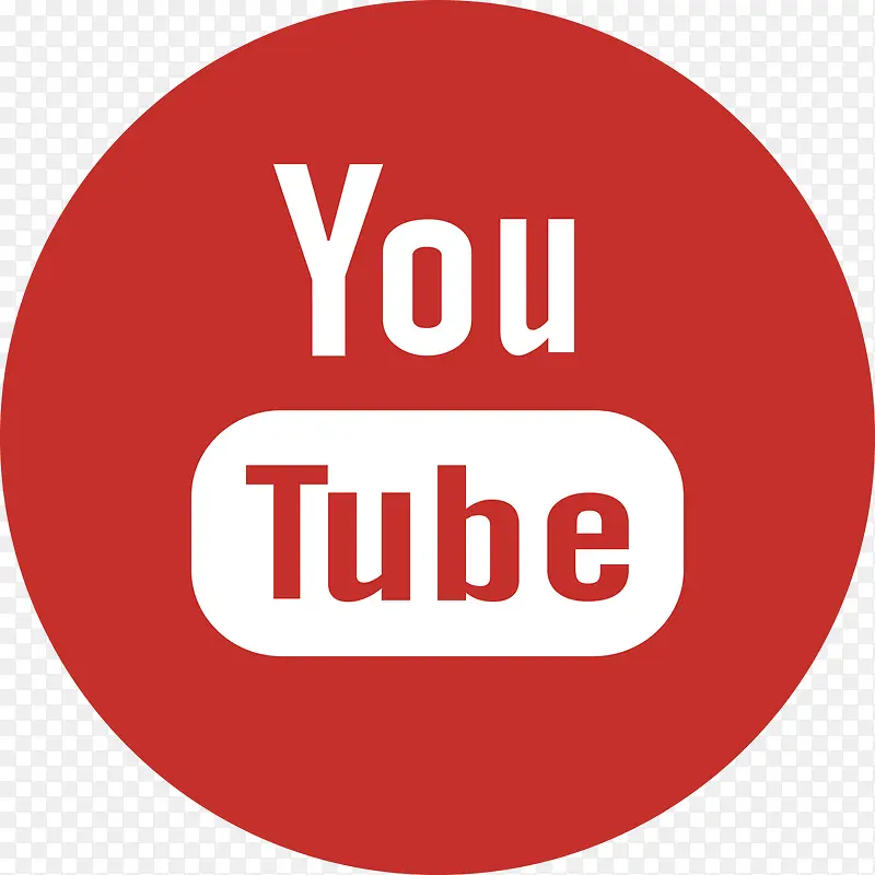 扁平化 logo youtube