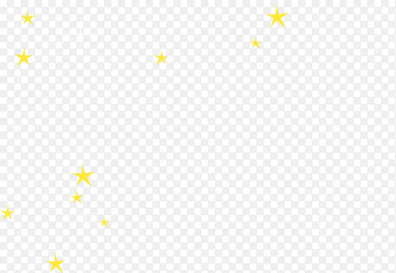 黄色五角星卡通装饰