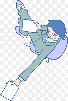 递纸的男生