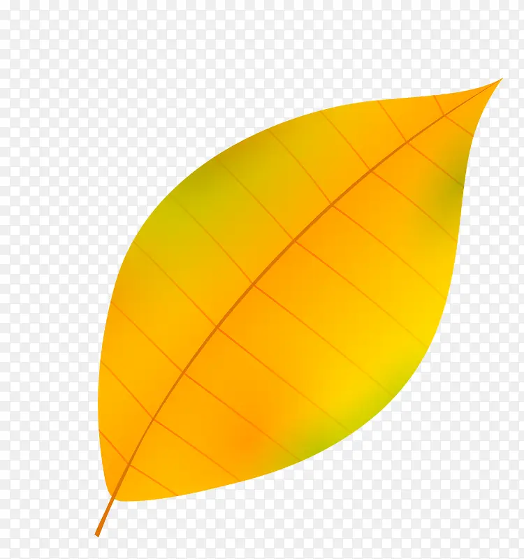 黄色简约树叶落叶