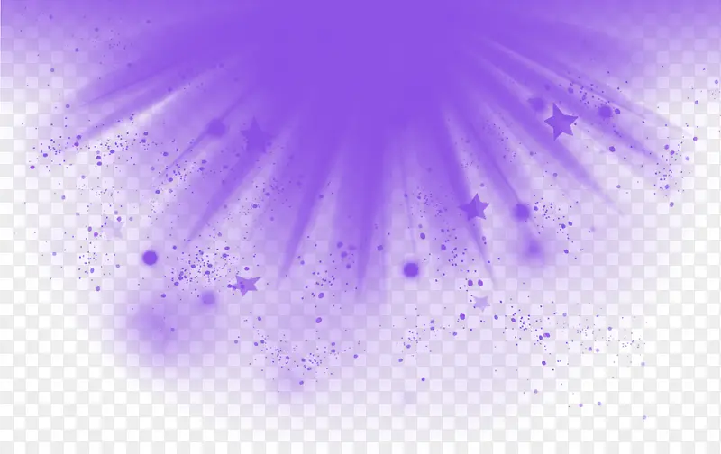 紫色光芒星星效果元素