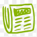 新闻绿色hand-drawn-web-icons