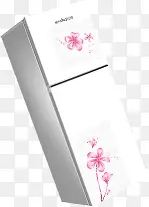粉色花朵冰箱节日