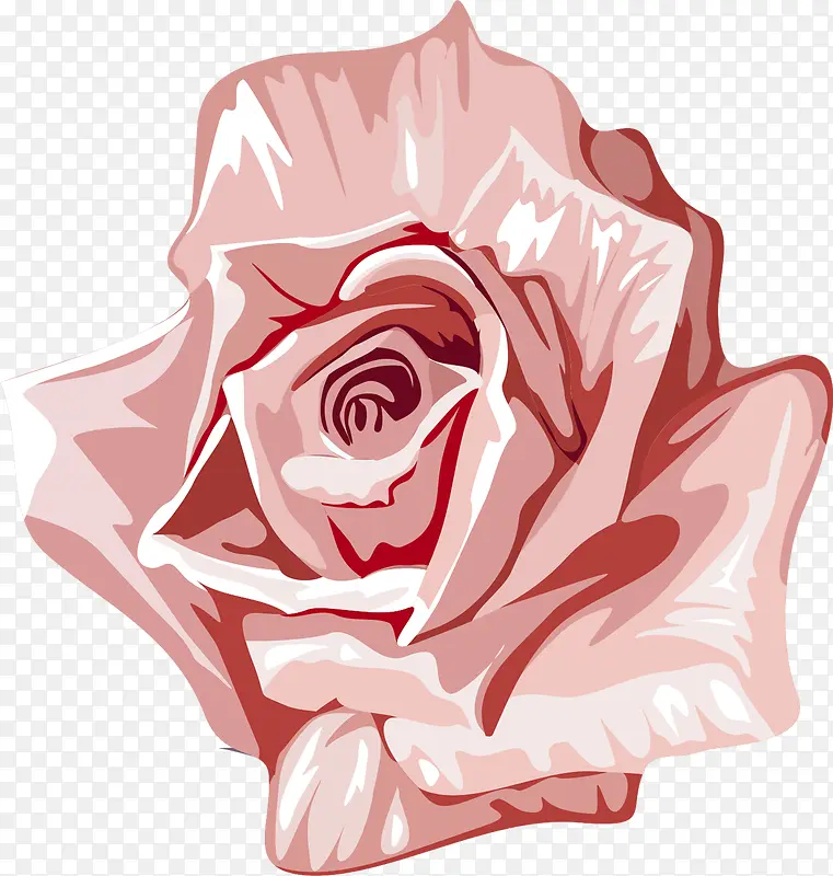 粉色水彩玫瑰花朵美景