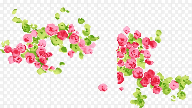 手绘粉色可爱花朵植物
