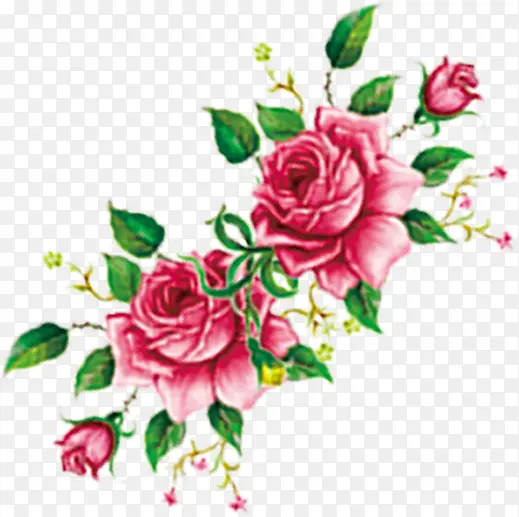 粉色创意花朵装饰
