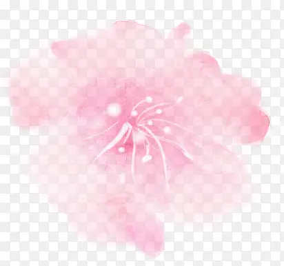 手绘粉色花朵设计装饰