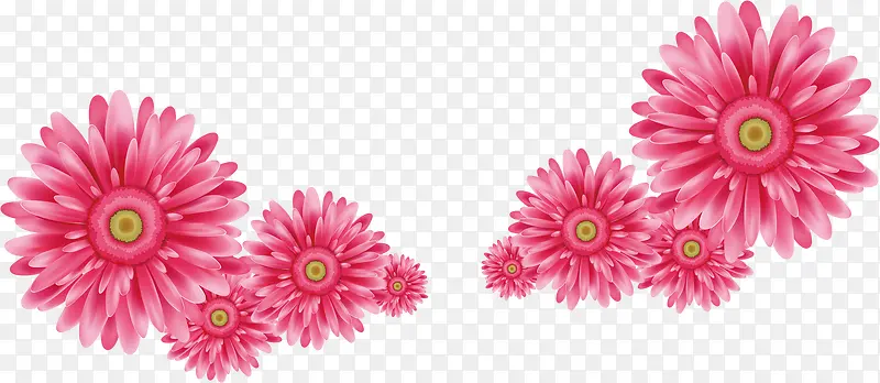 粉色手绘节日花朵装饰