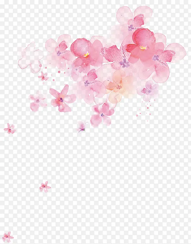 粉色梦幻朦胧花朵抽象
