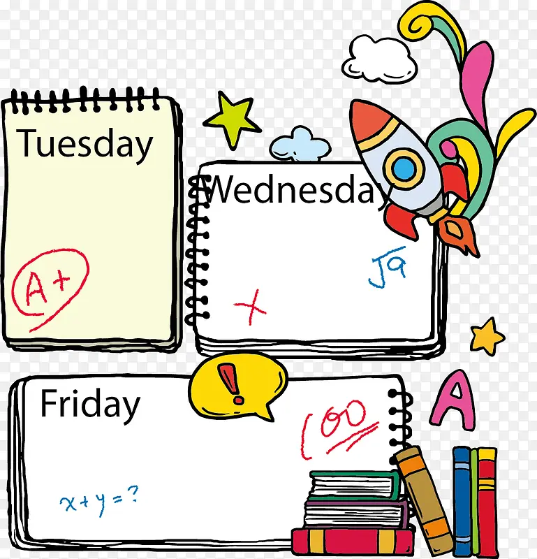 矢量手绘卡通笔记本PNG图片素材下载_图片编号10440340-PNG素材网