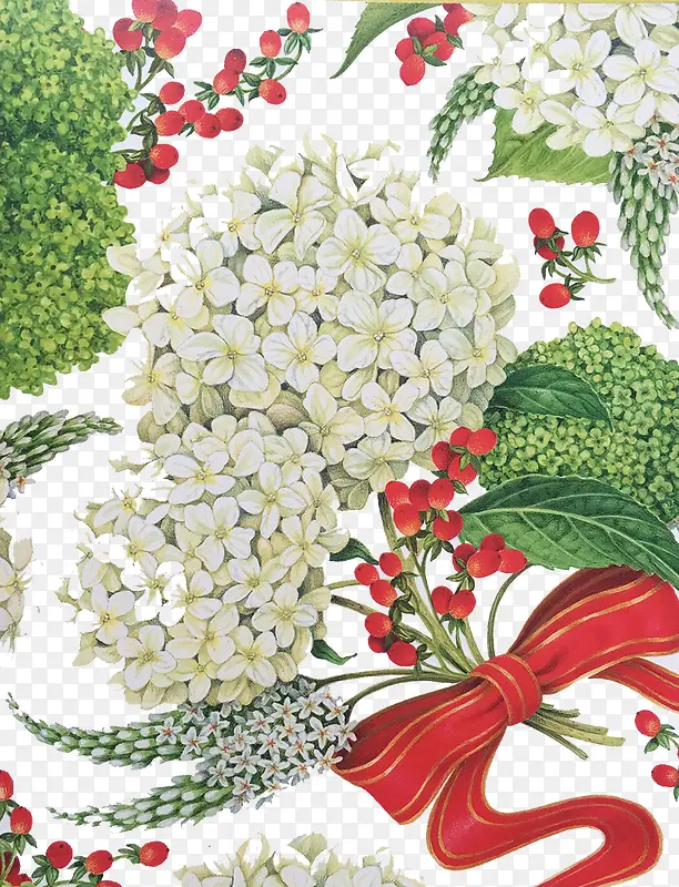 彩绘花卉植物图案