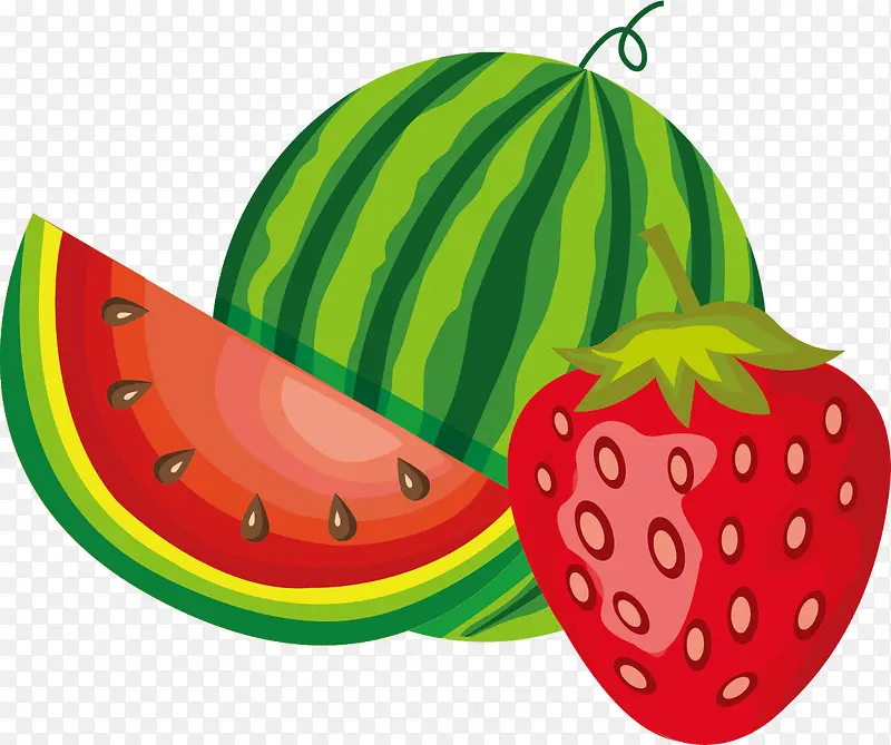 西瓜草莓水果