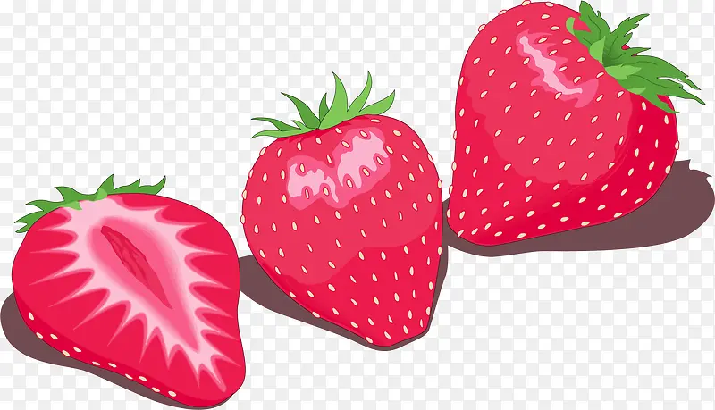 矢量手绘草莓