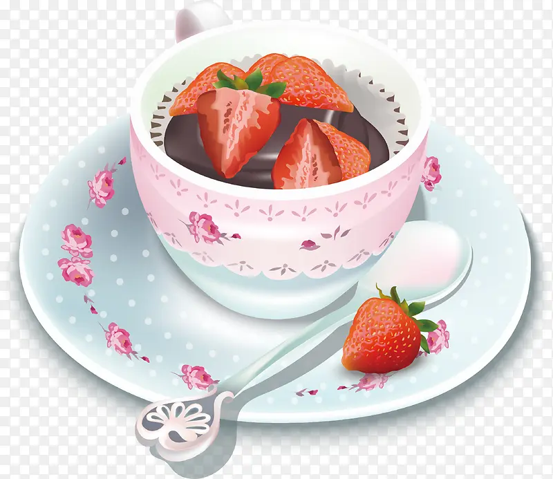 精美的草莓下午茶