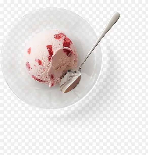 夏日冰淇淋圆形草莓味