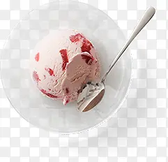 夏日甜品冰淇淋草莓味