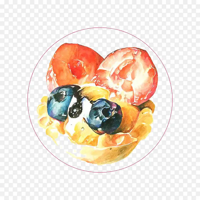 水彩食物