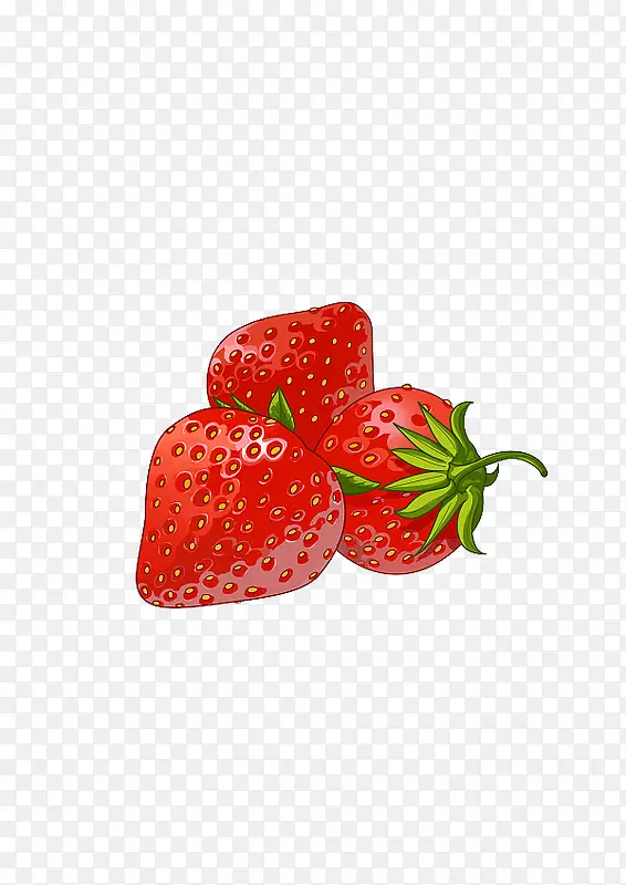 手绘草莓免抠素材图