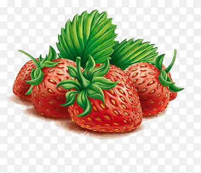 水彩水果草莓