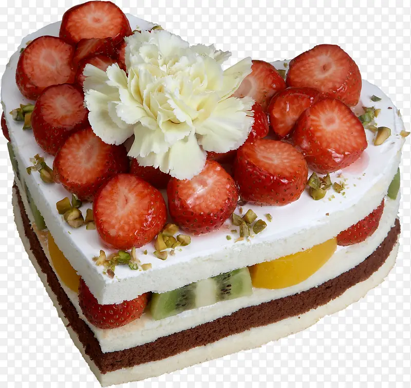 爱心草莓蛋糕美味