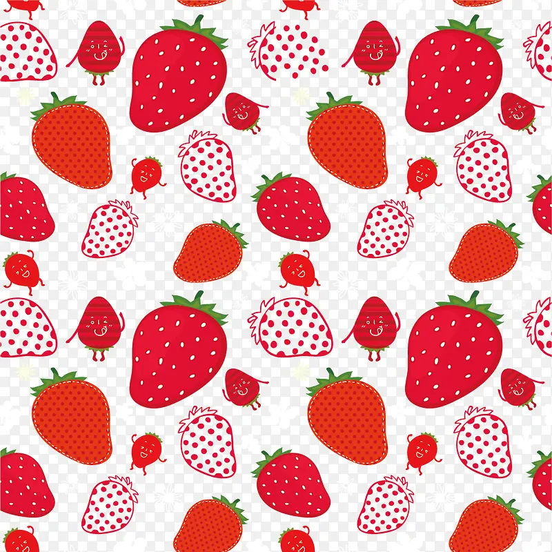 草莓底纹矢量图