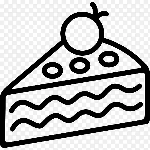 一块蛋糕与浆果图标