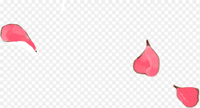 手绘水彩玫瑰花瓣