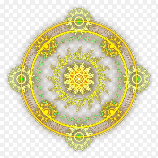 黄色花纹圆圈
