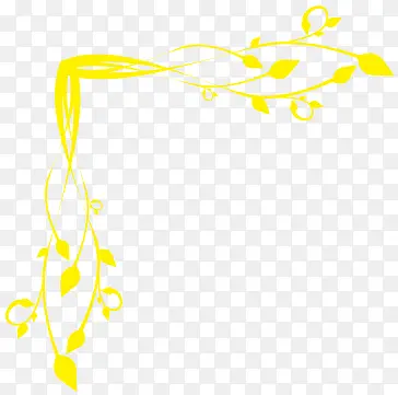 黄色精美边框花纹