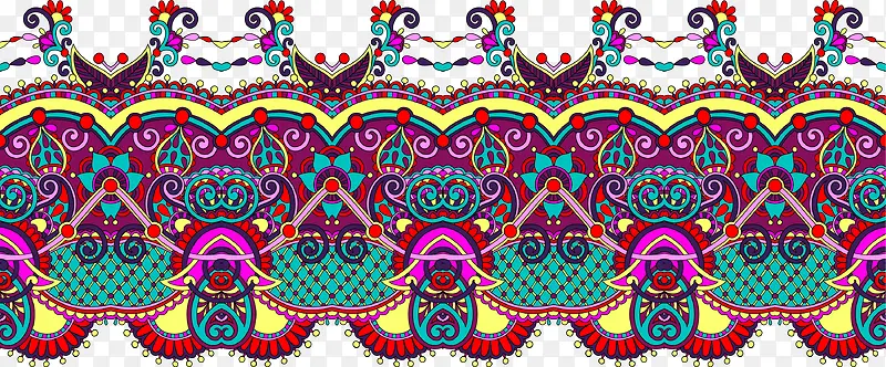 紫色简约花纹边框纹理