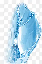 蓝色透明冰晶素材