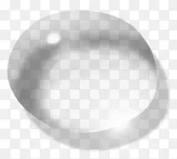 圆形透明水滴png素材