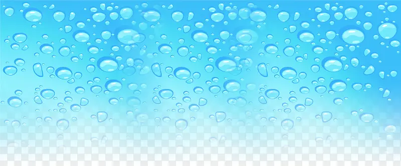 促销海报水珠蓝色效果
